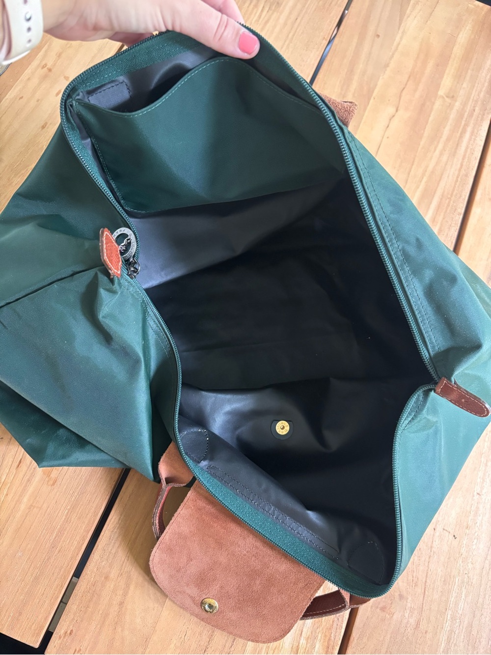 LONGCHAMP Large Le Pliage Original Travel Bag Green - Picture 9 of 12